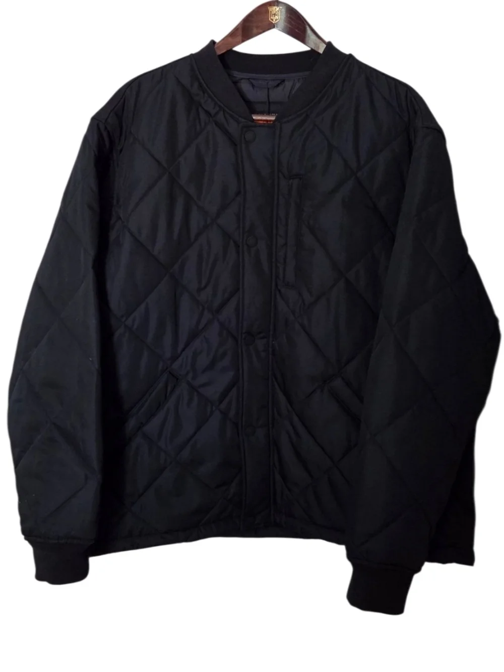 Banana Republic Men's Quilted Bomber Jacket NWT Black XXL Insulated Full Zip